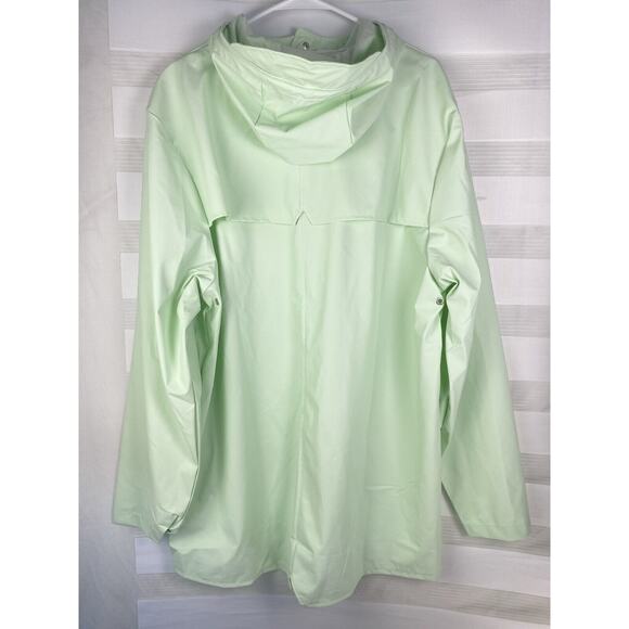 Rains Size XL Unisex Hooded Rain Jacket In Mineral Waterproof, Windproof NWT - Picture 4 of 9